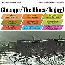 View from a Chicago "L" platform in winter