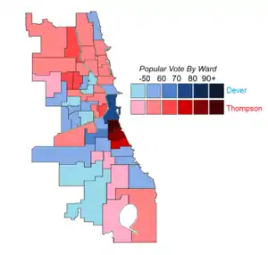 Results of the general election by ward