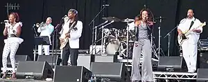 Chic performing at GuilFest 2012(l-r): Davis, Rodgers, Folami, Barnes