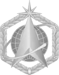 Chief Master Sergeant of the Space Force service cap badge.