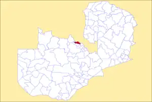 District location in Zambia