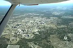 Aerial view of Chinchimane heading north