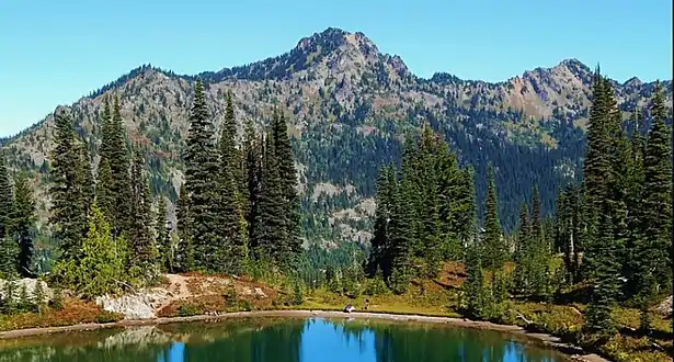 from a tarn along the Pacific Crest Trail near Naches Peak