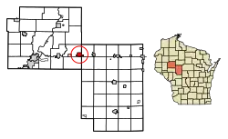 Location of Stanley in Chippewa Countyand Clark County, Wisconsin.