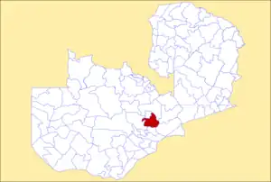 District location in Zambia