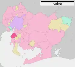 Location of Chita in Aichi Prefecture