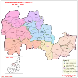 Chomu, Jaipur, Rajasthan Assembly Map