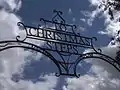 Metal sign at the top of Christmas Steps