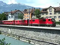 A train waits at the halt