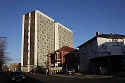 Shirley Towers from Church Street, Shirley, Southampton