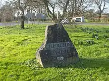 Photograph of the Churchill Millennium stone that was installed as part of the Year 200 celebrations