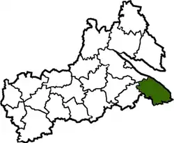 Raion location in Cherkasy Oblast