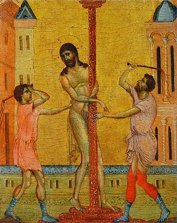 Cimabue, The Flagellation of Christ, Frick Collection