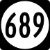 State Route 689 marker