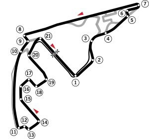 Layout of the Yas Marina Circuit