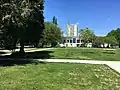 Tarbes university campus with the cafeteria.