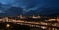 Florence at night from Piazzale Michelangelo