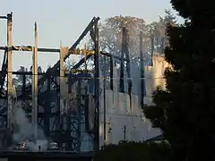 Grandstand, shortly after the fire