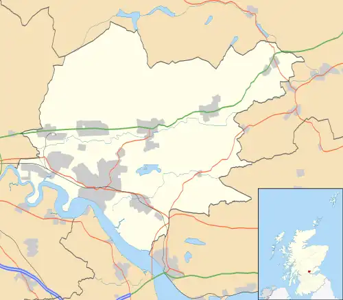 Kennet is located in Clackmannanshire