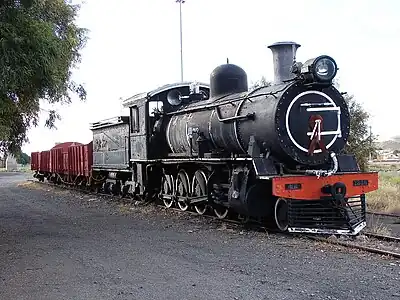 SAR Class 8FW no. 1236 plinthed at De Aar