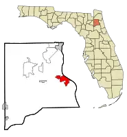 Location in Clay County and the state of Florida