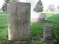 Gravestones of the Reverend Clayton A. and Elen Coles. The Reverend was purportedly Stonewall Jackson's body servant during the Civil War.