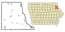 Location of North Buena Vista, Iowa