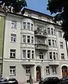 Early 20th century built Art Nouveau building with mansard roof at Clemensstraße 66