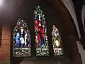 Clerestory Window showing St Frideswide, St Walburgh and St Winefride.