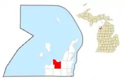 Location within Leelanau County