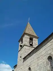 The bell tower of the church in Estables