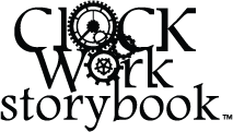 Clockwork Storybook logo, from the now-defunct web-anthology of the same name. Logo by Harold Covey.