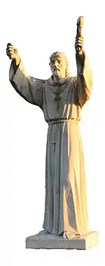 Statue of Saint Finnian in Clonard