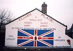 A loyalist mural in Belfast