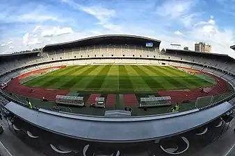 View from the upper tier of Cluj Arena's main stand