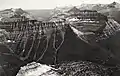 Aerial view of the west aspect of Clyde Peak (left side), circa 1930s