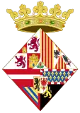 Coat of arms of Joanna of Austria before her marriage