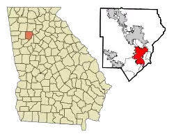 Location in Cobb County and the state of Georgia