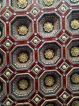 Coffered ceilings of Mir Castle, Belarus