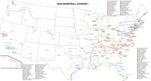 Image 20A map of all NCAA Division I basketball teams (from College basketball)