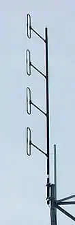 VHF collinear array of folded dipoles