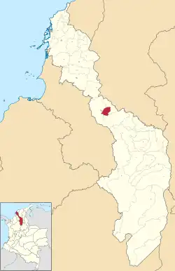 Location of the municipality and town of Cicuco in the Bolívar Department of Colombia