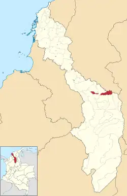 Location of the municipality and town of Hatillo de Loba in the Bolívar Department of Colombia