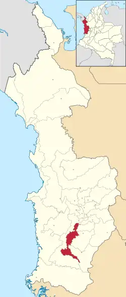 Location of the municipality and town of Medio Sanjuán in the Chocó Department of Colombia.