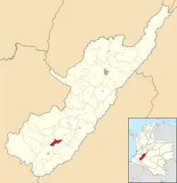 Location of the municipality and town of Elias in the Huila Department of Colombia.