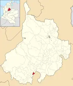 Location of the municipality and town of Guepsa in the Santander  Department of Colombia.