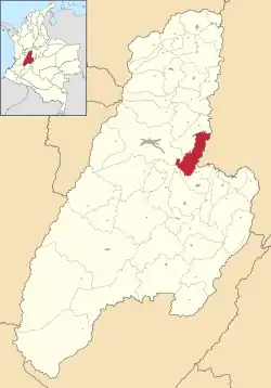 Location of the municipality and town of Coello, Tolima in the Tolima Department of Colombia.