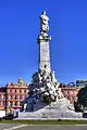 Monument to Christopher Columbus, behind the Casa Rosada. This monument was removed and placed near Jorge Newbery Airfield.