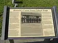 Interpretive marker describing the monument