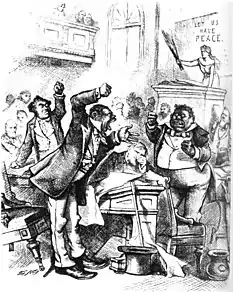 "Colored Rule in a Reconstructed(?) State (The members call each other thieves, liars, rascals, and cowards)", Harper's Weekly, March 14, 1874.